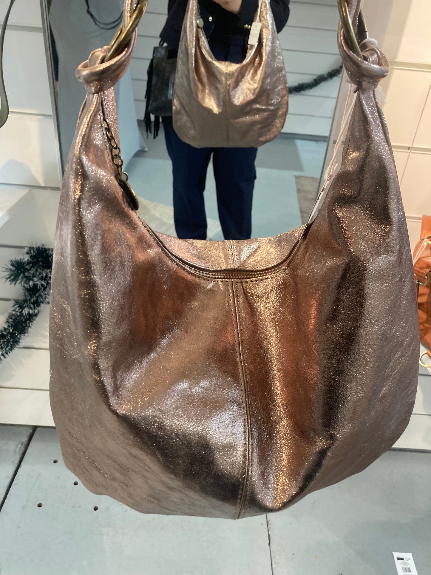 Sac en cuir irisé