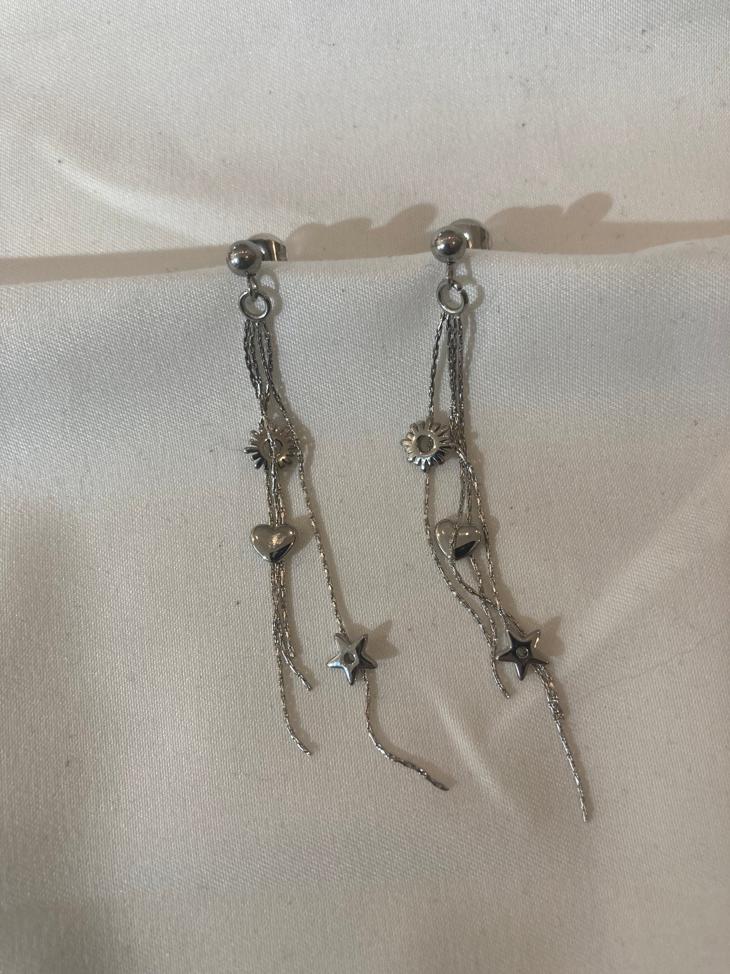 Boucles d’oreilles pendantes en acier inoxydable