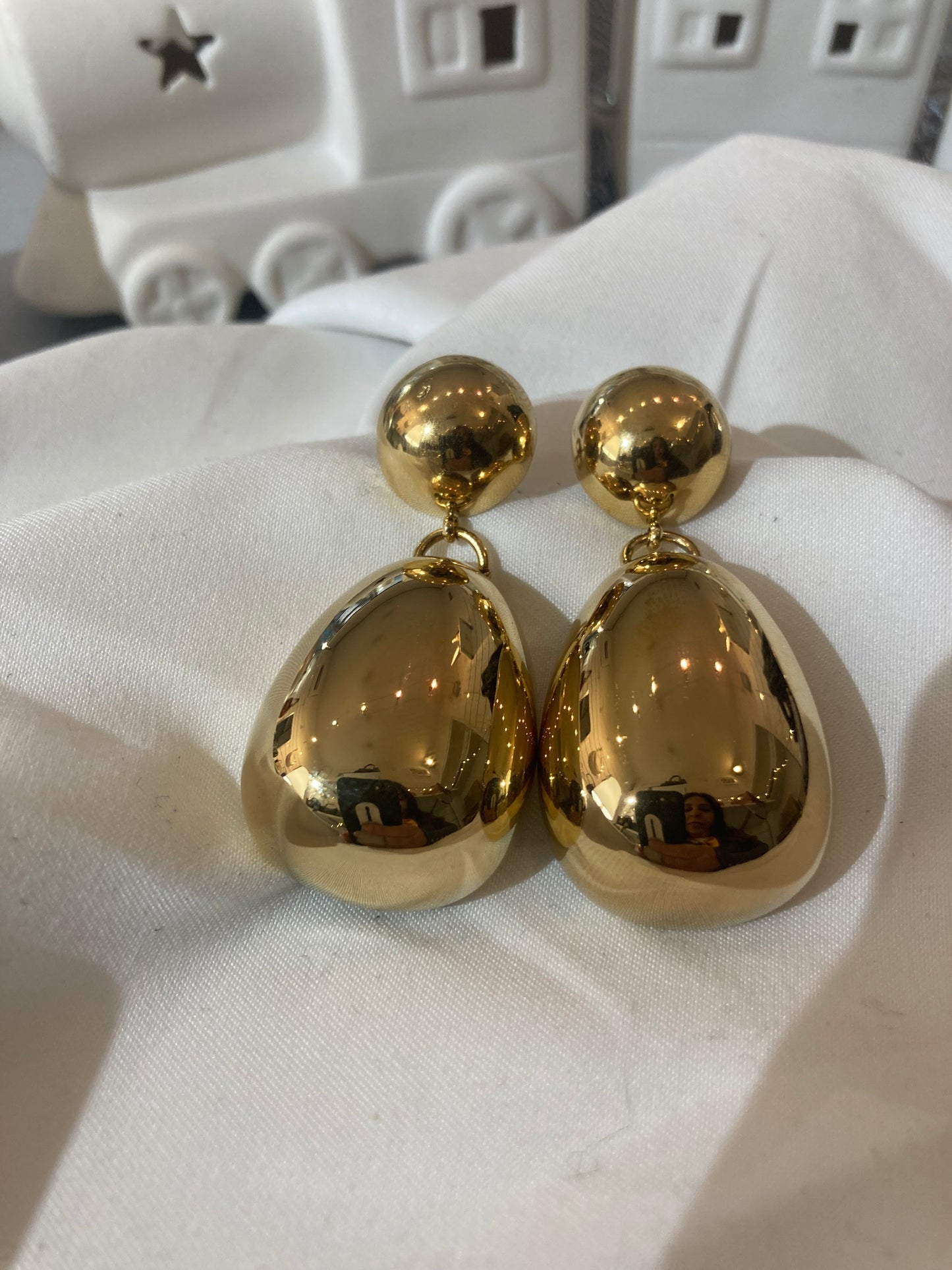 Boucles d’oreilles boules en acier inoxydable