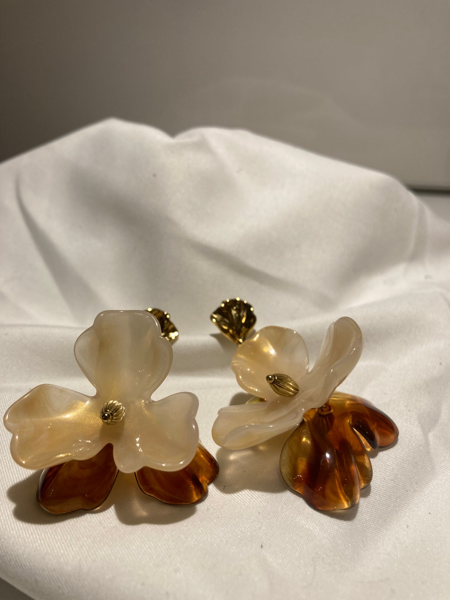 Boucles d’oreilles fleurs en acier inoxydable