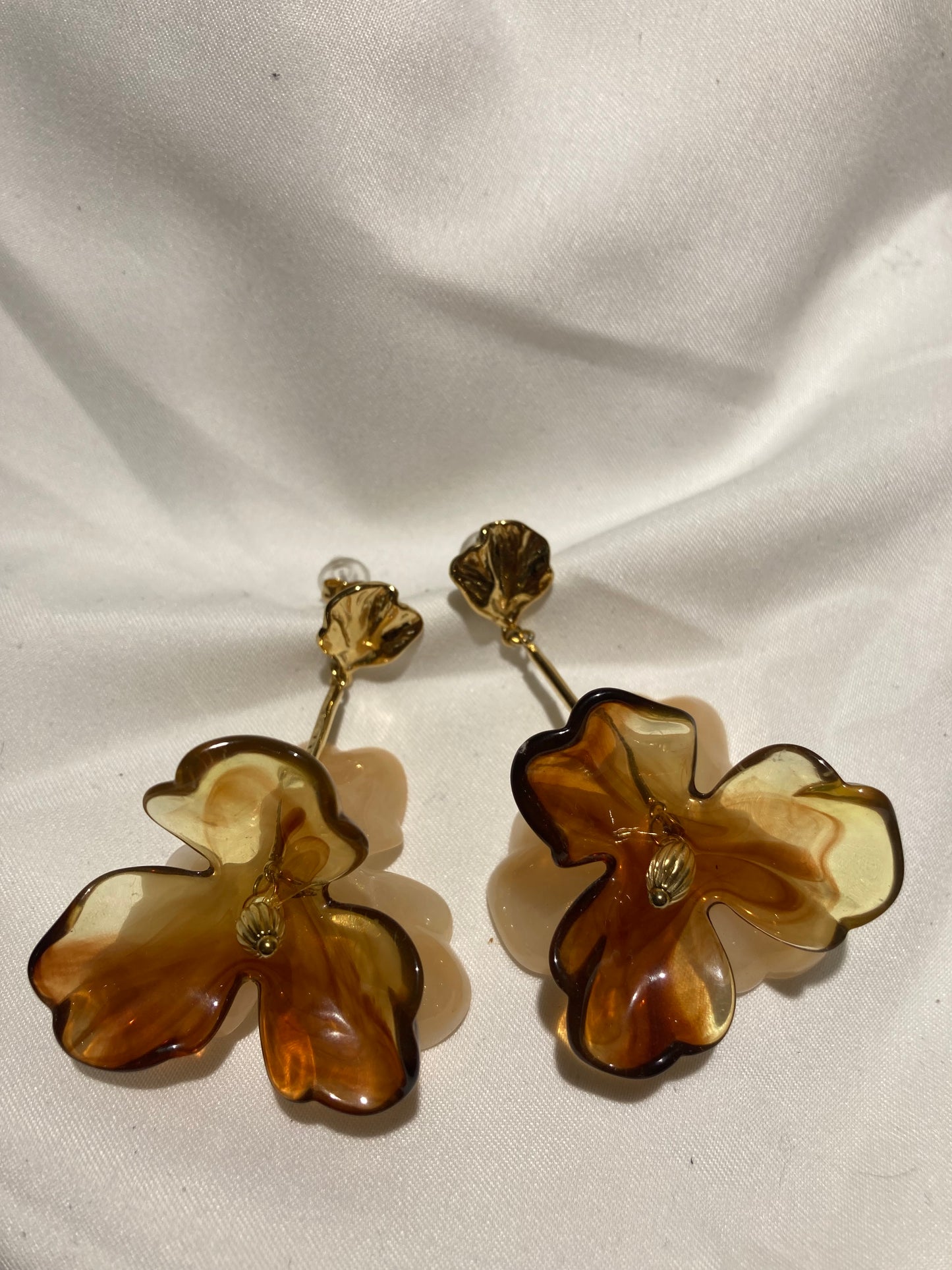 Boucles d’oreilles fleurs en acier inoxydable