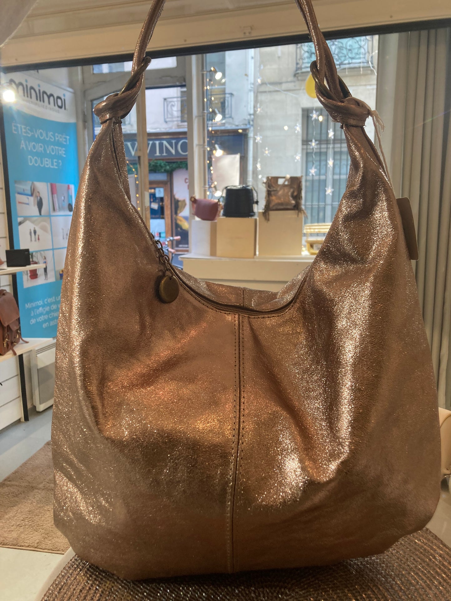 Sac en cuir irisé