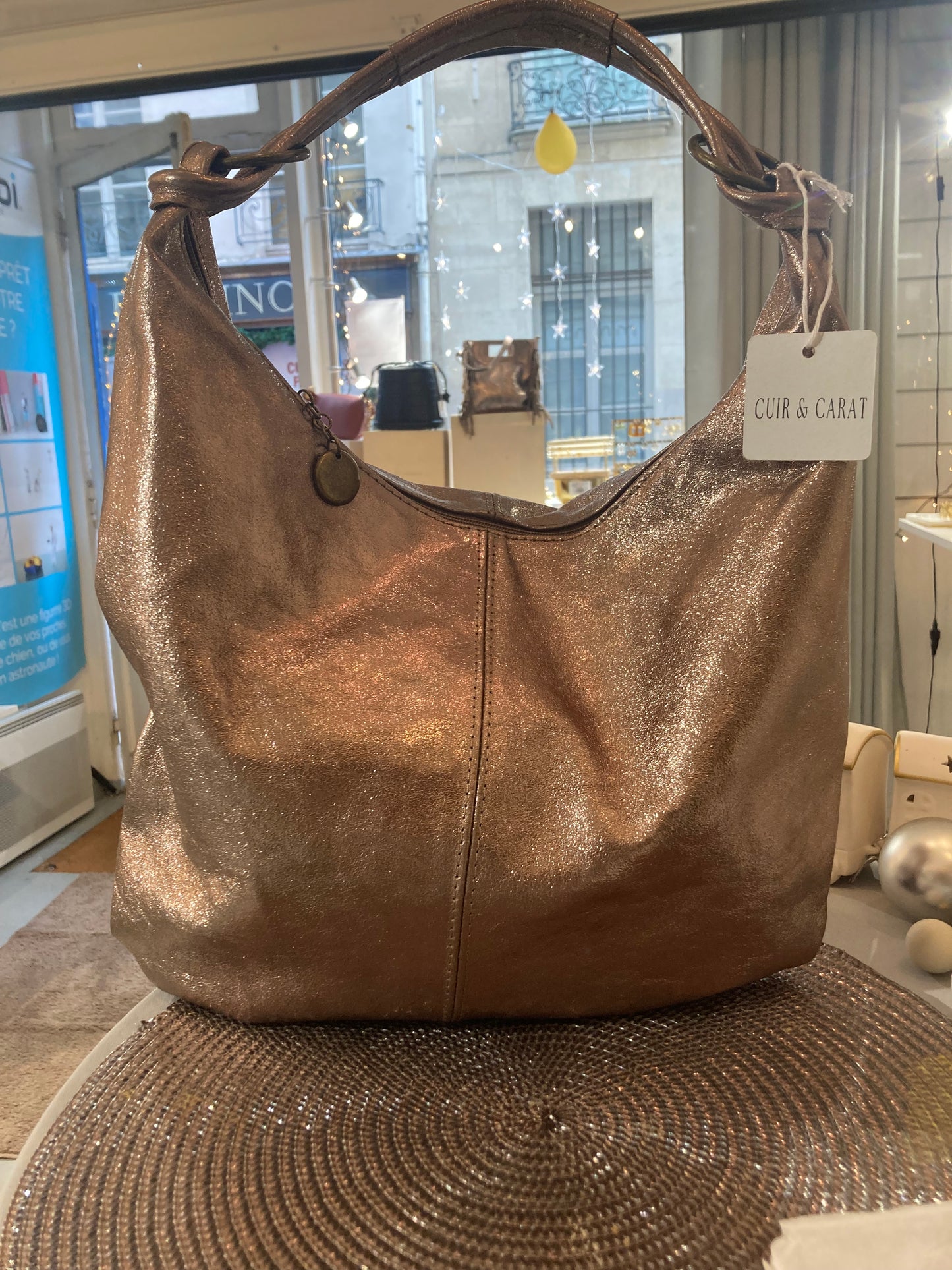 Sac en cuir irisé