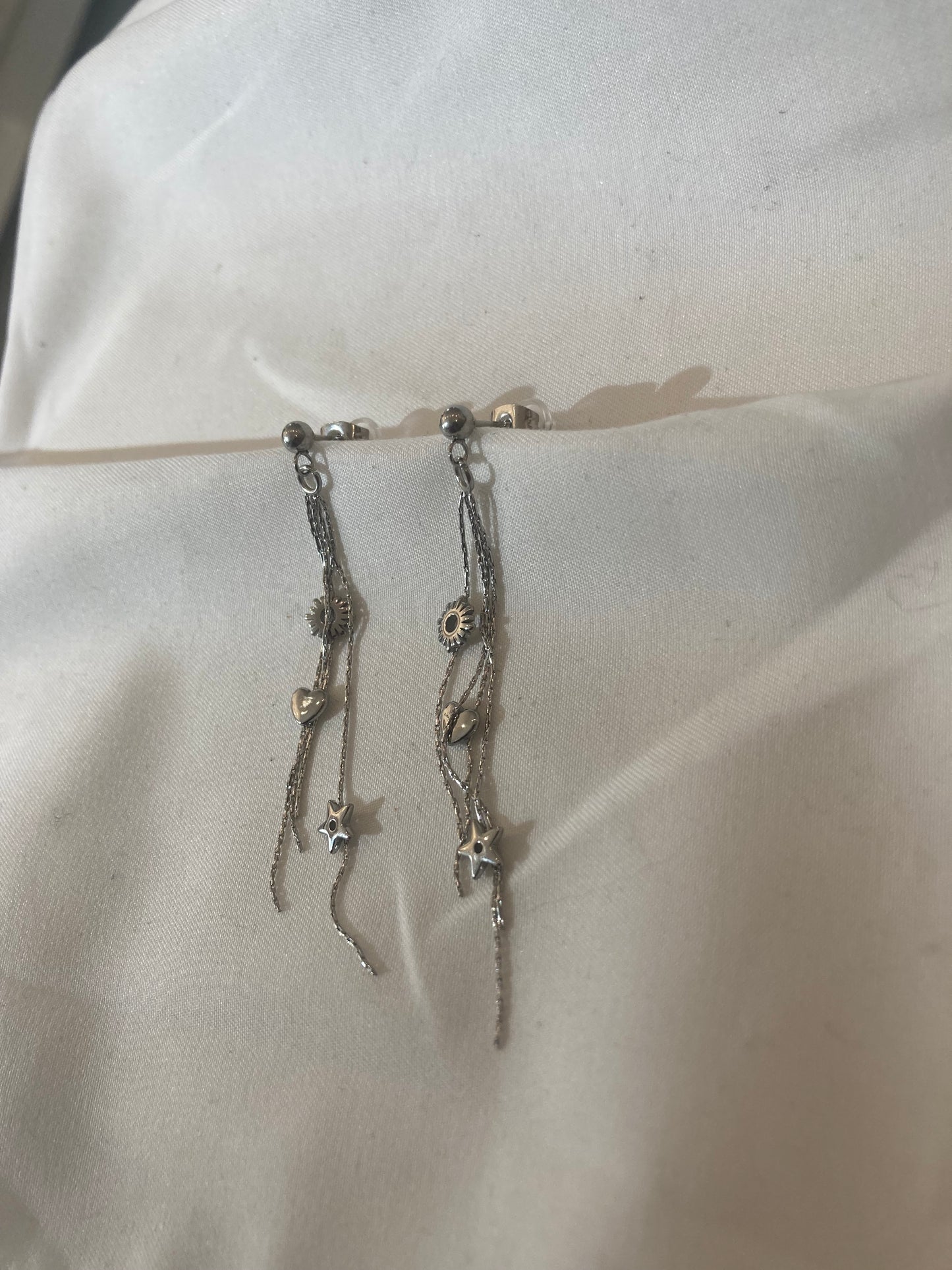 Boucles d’oreilles pendantes en acier inoxydable