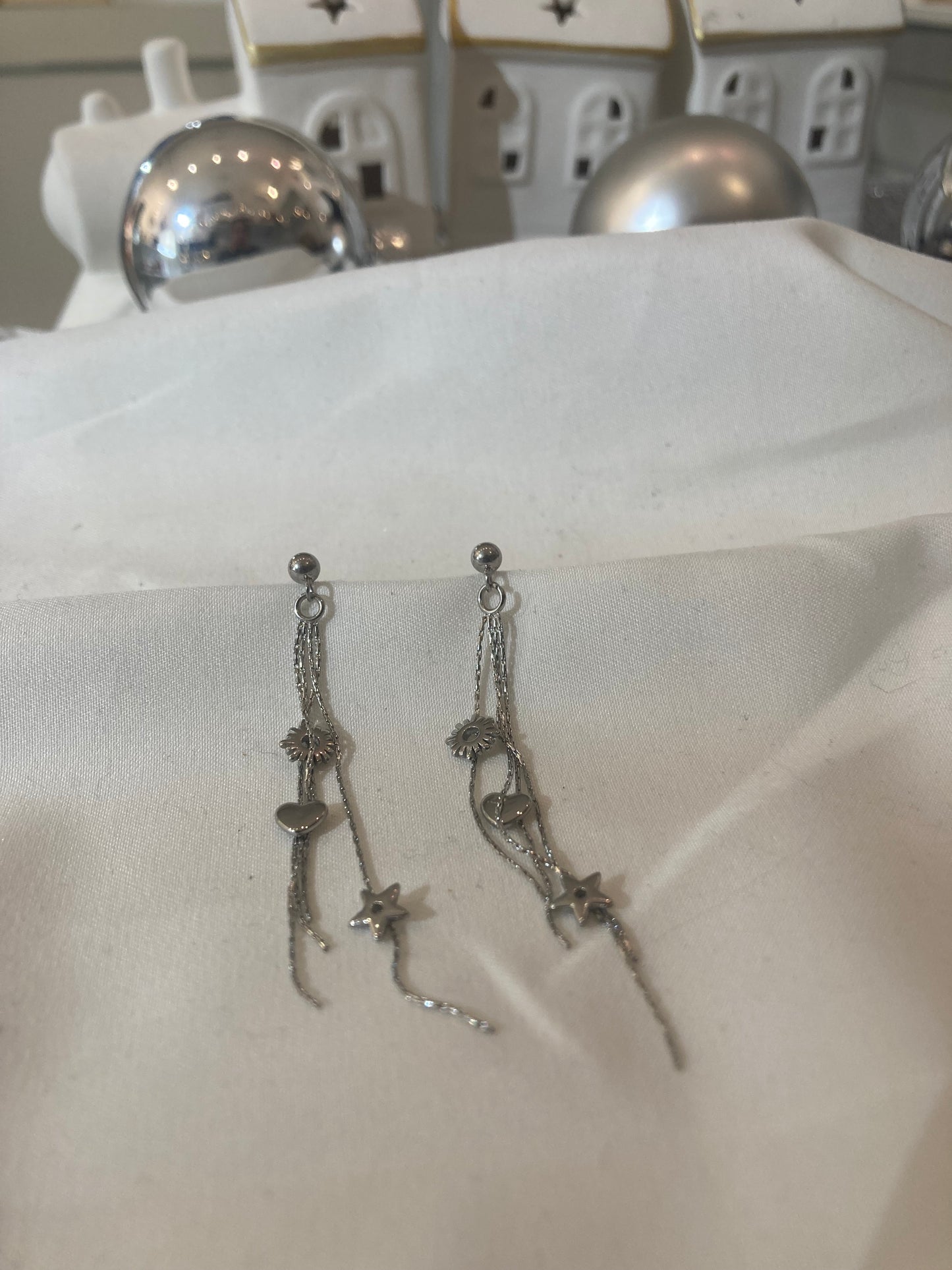 Boucles d’oreilles pendantes en acier inoxydable